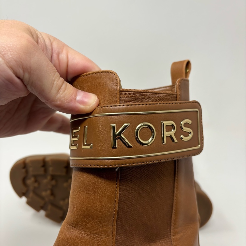 Michael Kors Ridley Strap Chelsea Leather Boots Size 8 - Picture 9 of 16